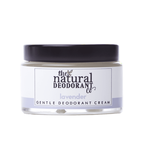 The Natural Deodorant Co, Gentle Deodorant Cream Lavender, for Women or Men, Sensitive Skin