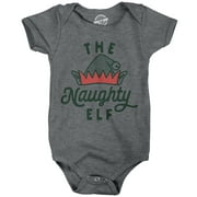 The Naughty Elf Baby Bodysuit Funny Bad Behavior Xmas Elves Joke Jumper For Infants