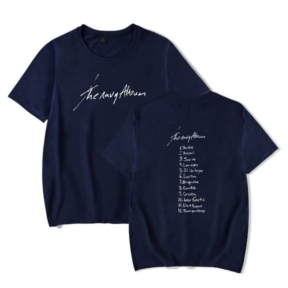 The Navy Album Merch T-shirt Men's and Women's Fashion Round Neck Short Sleeve Top