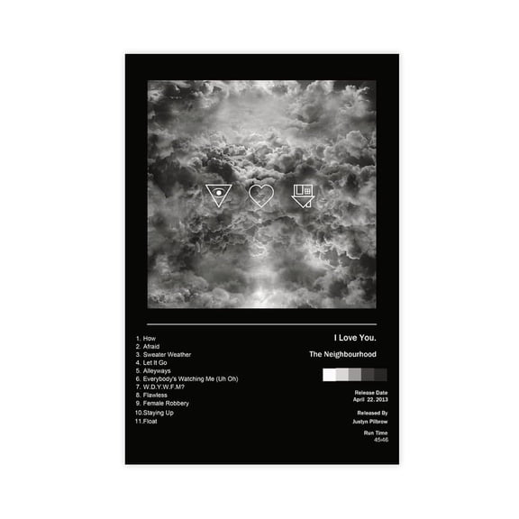 The Neighbourhood Wiped Out Music Poster Canvas Poster Wall Art Decor Print Picture Paintings For Living Room Bedroom Decoration