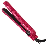 The Neo Choice Spectrum Pro 1-Inch Black Ceramic Hair Straightener Flat Iron W/ Temp Control Pink Leopard