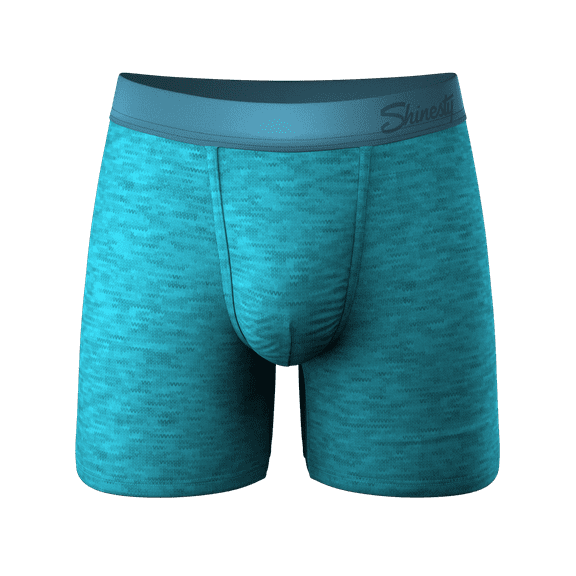 The Nerves of Teal - Shinesty Teal Heather Ball Hammock Pouch Underwear  5X