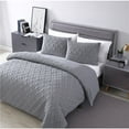 thumbnail image 1 of The Nesting Company Larch Bedding Set 3 Piece Quilted Microfiber Comforter Set  2 Pillow Shams, 1 of 6