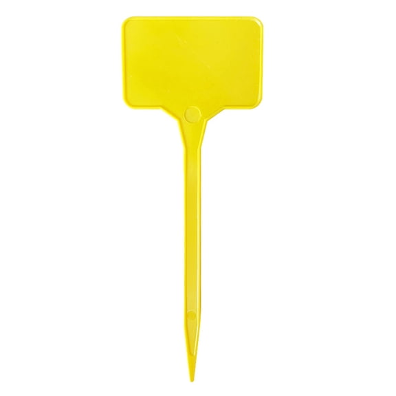 The New 20Pcs Yellow T-Style Plant Labels, Thickened Plastic Garden Markers Plant Tags for Flower Pots Vegetables