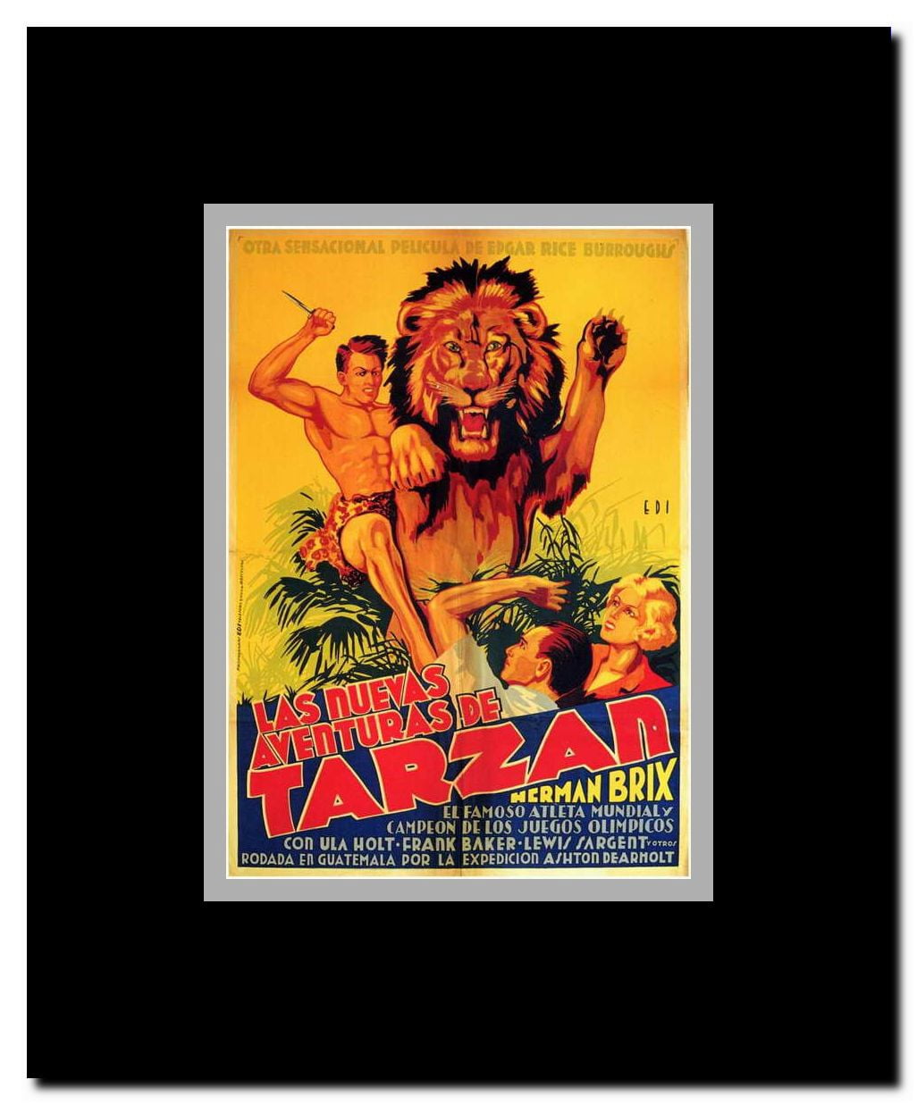 The New Adventures of Tarzan Framed Movie Poster