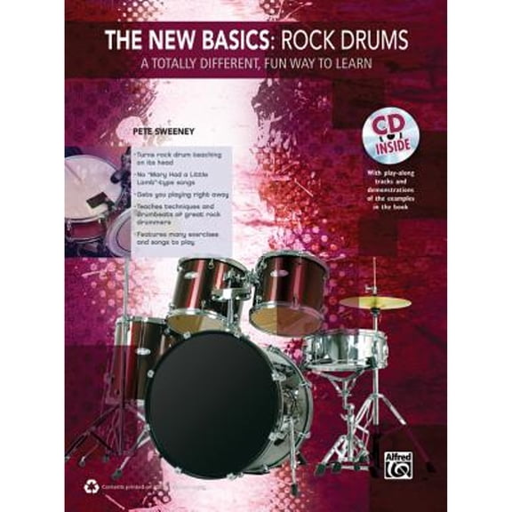 Pre-Owned The New Basics -- Rock Drums: A Totally Different, Fun Way to Learn, Book & CD (Paperback 9780739088876) by Pete Sweeney