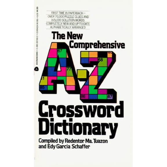 Pre-Owned The New Comprehensive A-Z Crossword Dictionary, by Redentor M. Tuazon, (Paperback), English