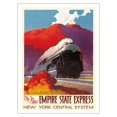 thumbnail image 1 of The New Empire State Express - Hudson River Valley - New York Central System - Vintage Railroad Travel Poster by Leslie Darrell Ragan c.1941 - Bamboo Fine Art 290gsm Paper (Unframed) 12x16in, 1 of 4