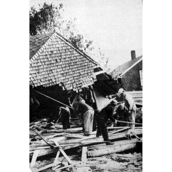 The New England Hurricane. Wpa Workers And Rescue Squads Search For Bodies And Survivors At Shawomet Beach History (