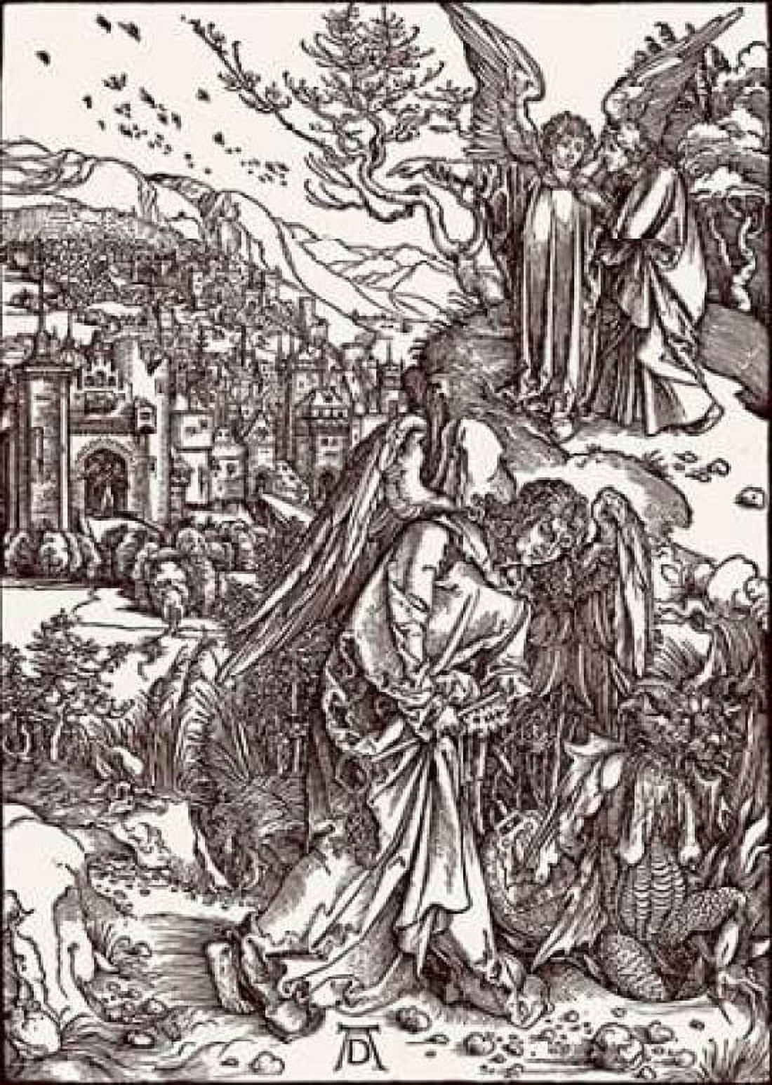 The New Jerusalem and the Bottomless Pit Canvas Art - Albrecht Durer (20 x 28)