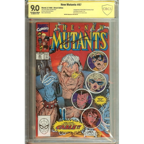 The New Mutants #87 1st Cable Signed Rob Liefeld Verified CBCS 9.0