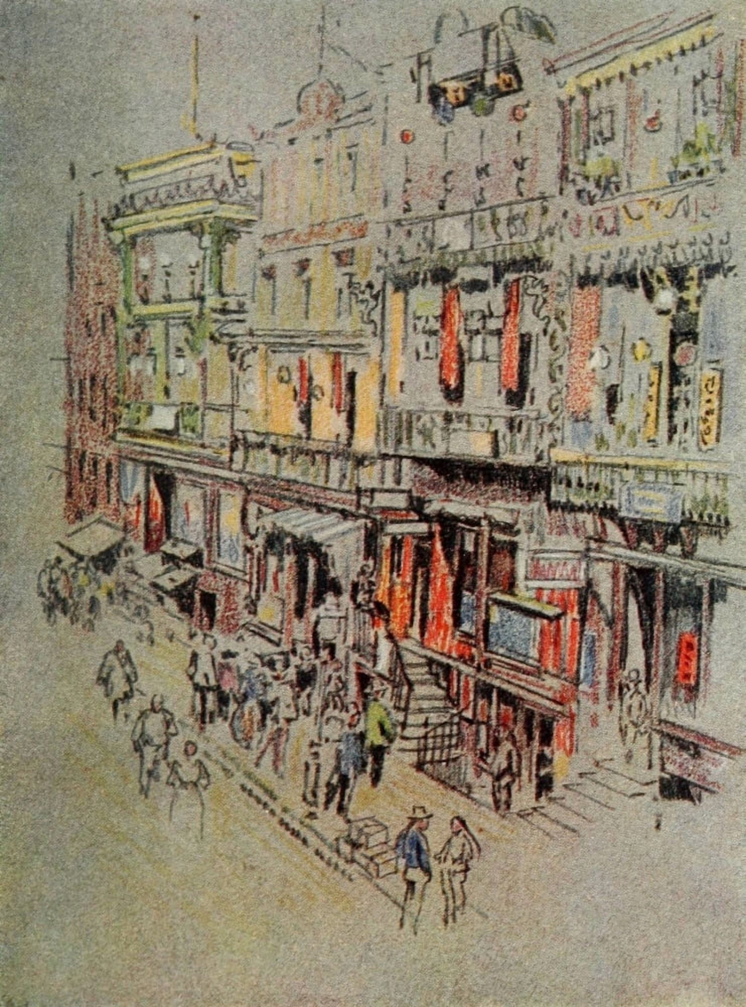 The New New York 1909 Chinatown Canvas Art - Joseph Pennell (18 x 24)