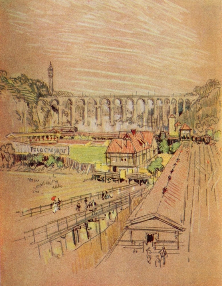 The New New York 1909 High Bridge Harlem River Canvas Art - Joseph Pennell (18 x 24)