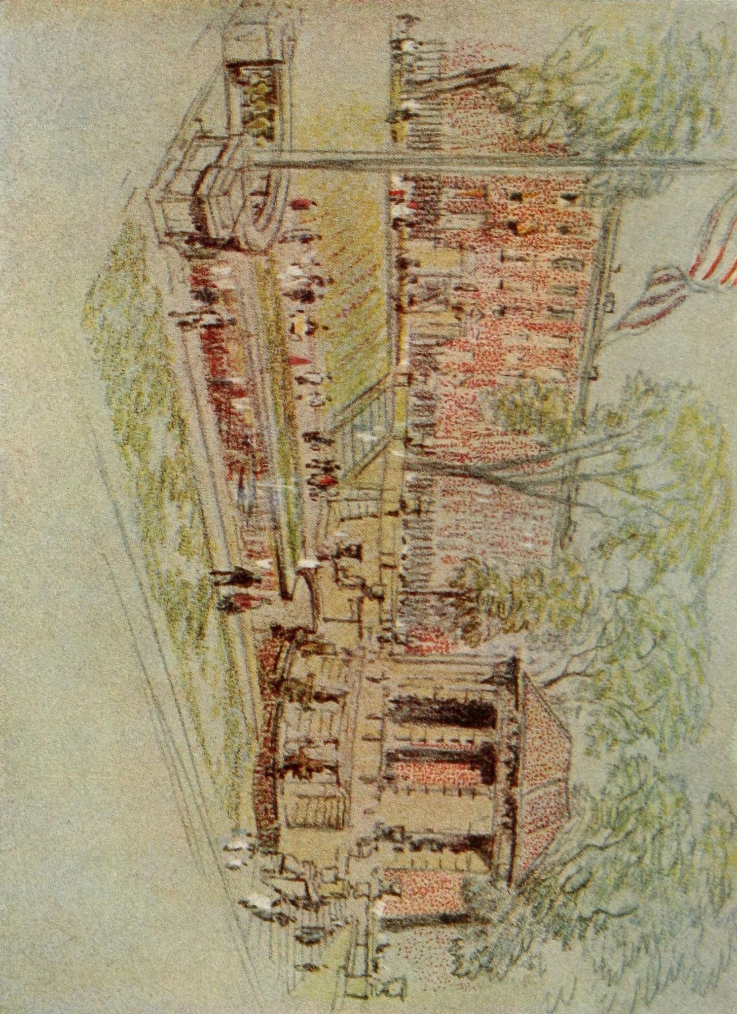 The New New York 1909 Hudson Park (Greenwich) Canvas Art - Joseph Pennell (18 x 24)