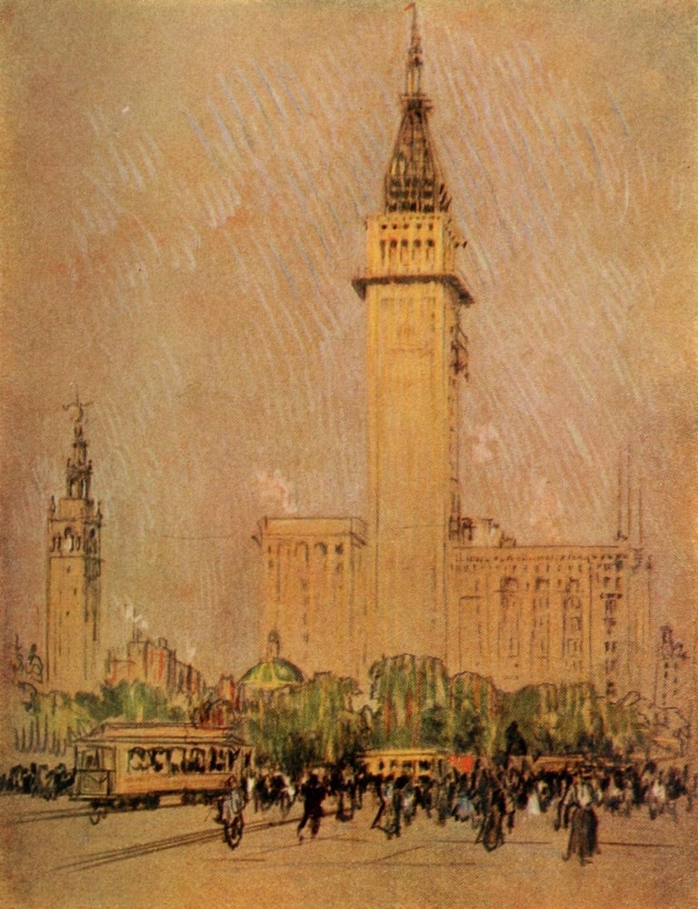 The New New York 1909 Madison Square Canvas Art - Joseph Pennell (18 x 24)