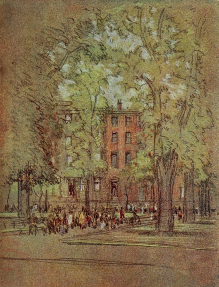 The New New York 1909 Washington Square Canvas Art - Joseph Pennell (18 x 24)