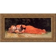 thumbnail image 1 of The New Novel 24x15 Gold Ornate Wood Framed Canvas Art by Homer, Winslow, 1 of 2