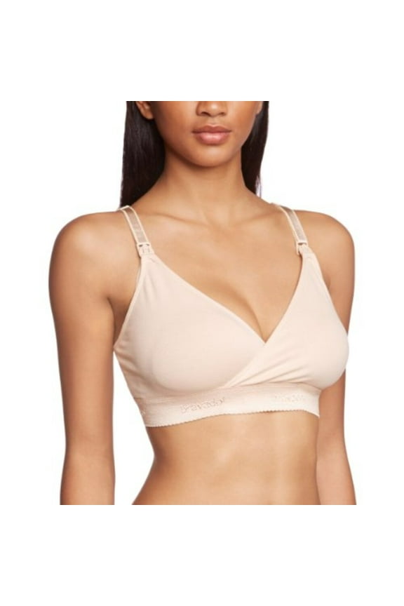 The New Original Nursing Wire-Free Bra Plus Size, Butterscotch, S