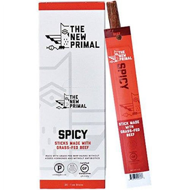 The New Primal Beef Sticks Spicy Case Of 20 1 Oz.