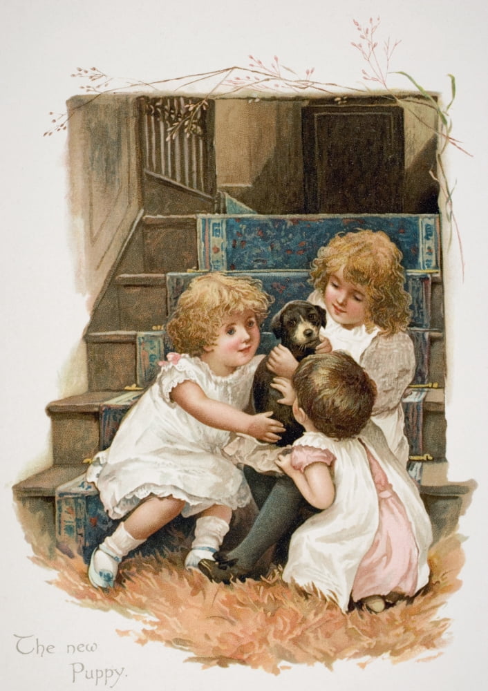 The New Puppy Canvas Art - Ken Welsh Design Pics (24 x 34)