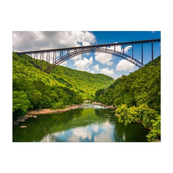 The New River Gorge Bridge - West Virginia Photography Unframed Wall Art Print 5 x 7 inches