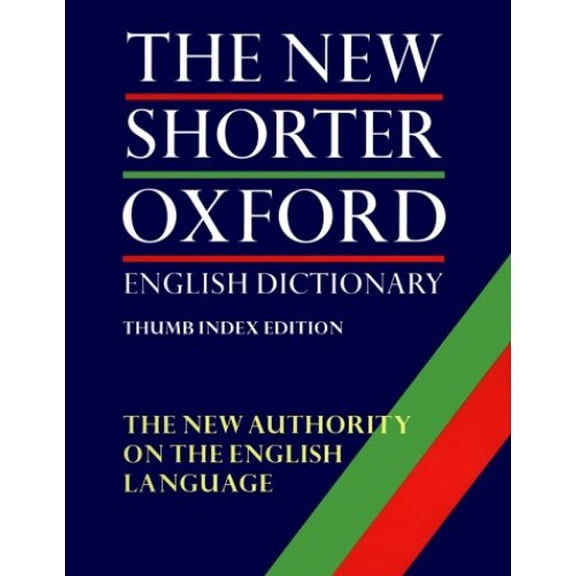 Pre-Owned The New Shorter Oxford English Dictionary (2 Vol. Set; Thumb Indexed Edition)