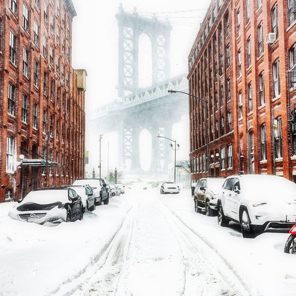 The New York Blizzard 2 Poster Print by Bruce Getty (12 x 12)