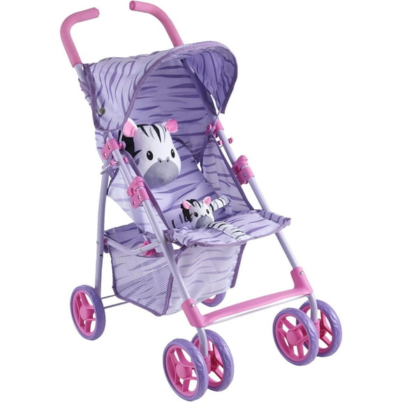 The New York Doll Collection Zebra Doll Stroller, 28 inches