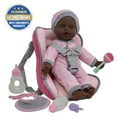 thumbnail image 1 of The New York Doll Collection African American Doll Travel Playset with 12 inch Soft Body Doll, 1 of 7