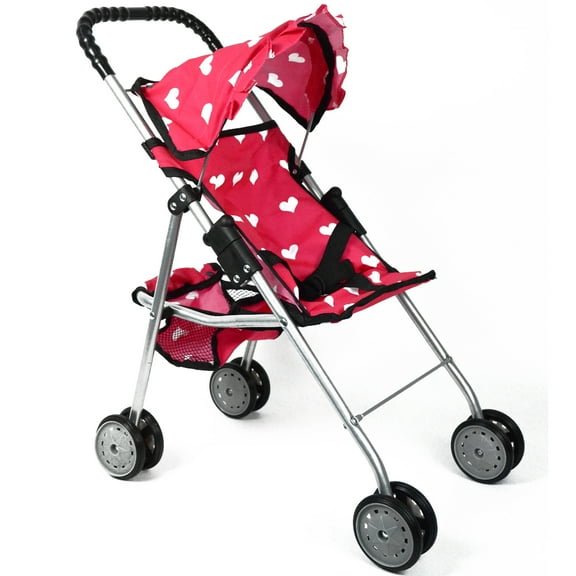 The New York Doll Collection Baby Doll Stroller My First Toy Stroller Hearts