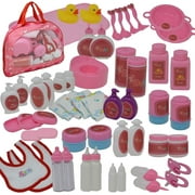 The New York Doll Collection Baby Feeding & Caring Doll Accessories, 50 Pieces