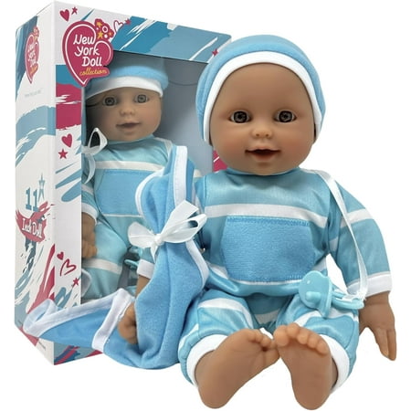 The New York Doll Collection Soft Body 11" Baby Doll in a Gift Box - Pacifier Included