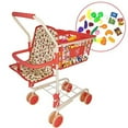 thumbnail image 1 of The New York Doll Collection Toy Shopping Cart with Basket, Floral, 1 of 6