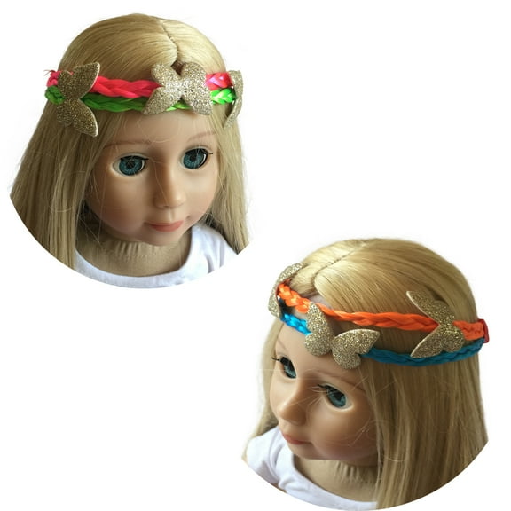 The New York Doll Collection Two Braided Hair Wraps Accessories Fits 18 Inch Dolls