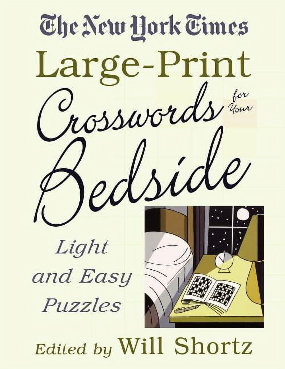 The new york times large print crosswords for your bedside light and