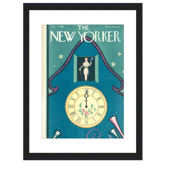 The New Yorker Magazine Picture Frame - UV Acrylic, Backing, and White Mat - Fits Magazines