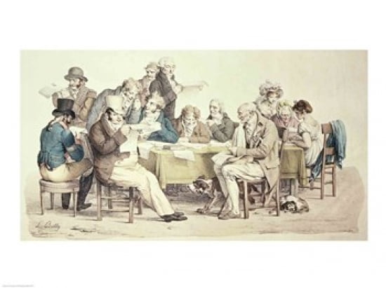 The Newspapers Canvas Art - Louis-Leopold Boilly (24 x 18)