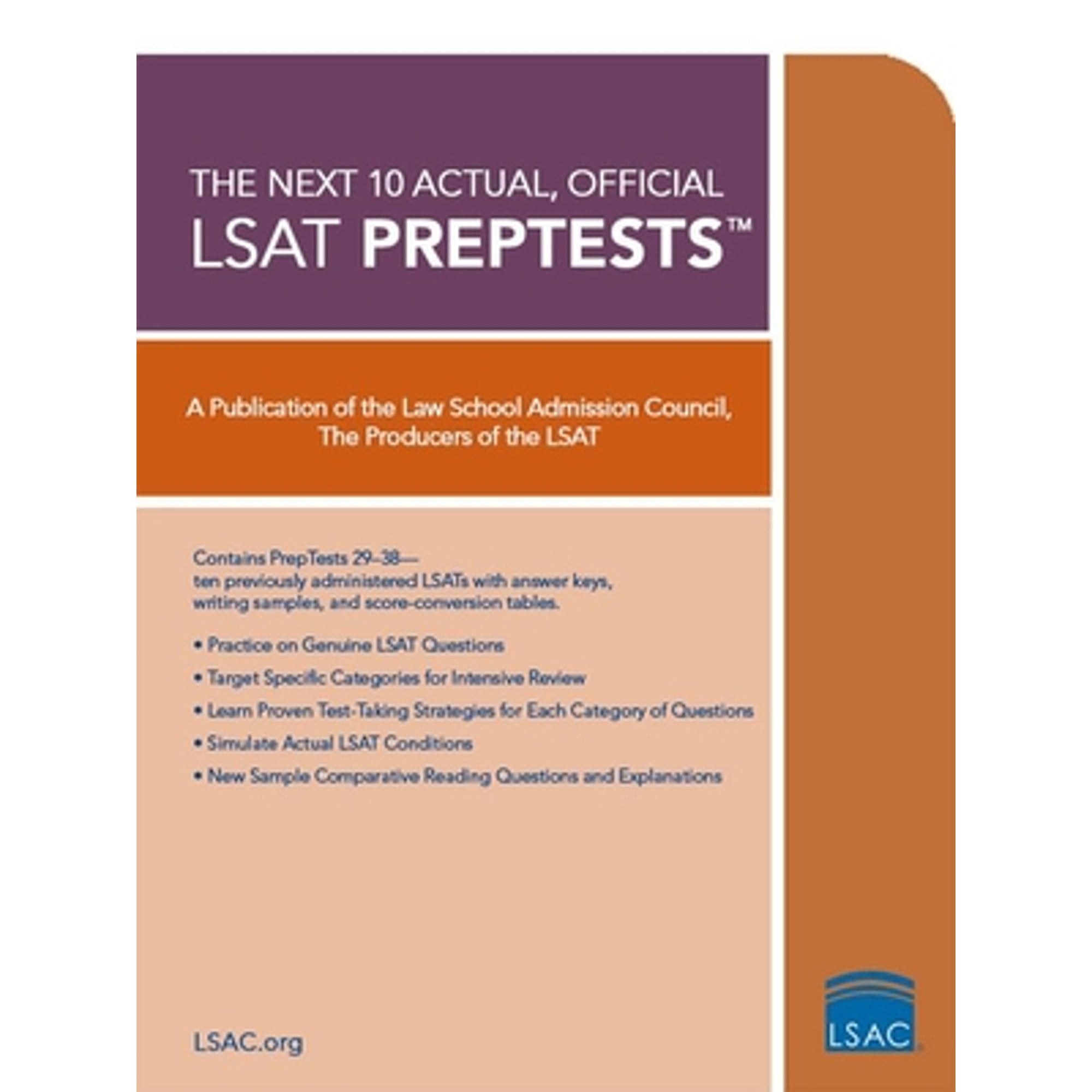Pre-Owned The Next 10 Actual Official LSAT Preptests: (Preptests 29-38) (Paperback 9780979305054) by Law School Admission Council