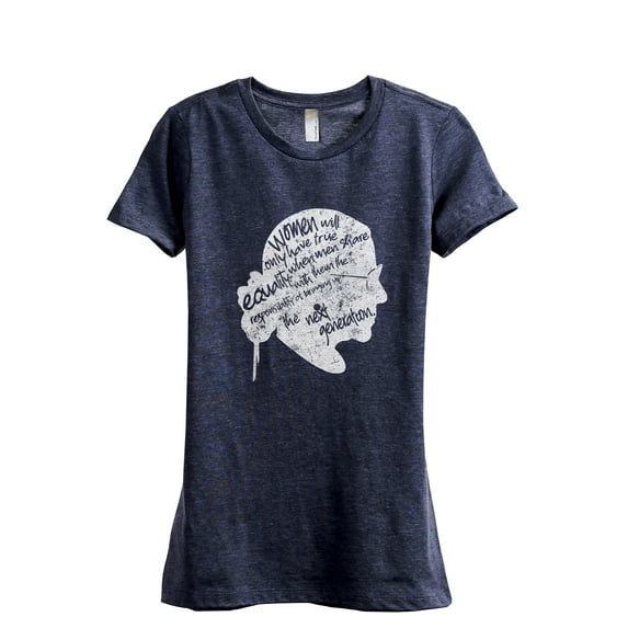 The Next Generation RBG Women's Fashion Relaxed T-Shirt Tee Heather Navy 2X-Large