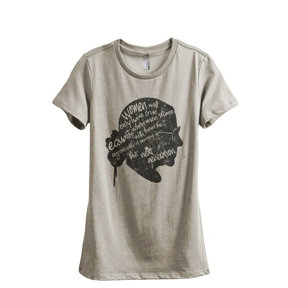 The Next Generation RBG Women's Fashion Relaxed T-Shirt Tee Heather Tan Medium