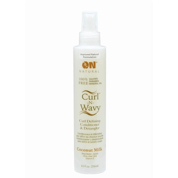 Organic Natural Curl-N-Wavy Curl Defining Conditioner and Detangler Coconut Milk 8 oz