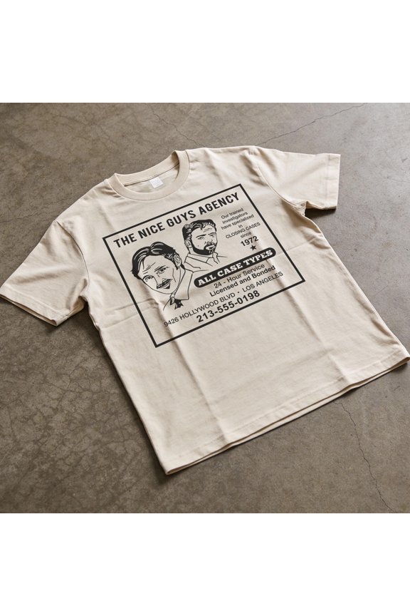 The Nice Guys Agency Graphic Tee, Funny Retro Movie T-Shirt