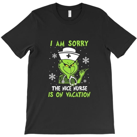 The Nice Nurse Funny Christmas Holiday Matching Family Medical Worker H18576 T-Shirt, for Men and Women, Up to Size 5XL