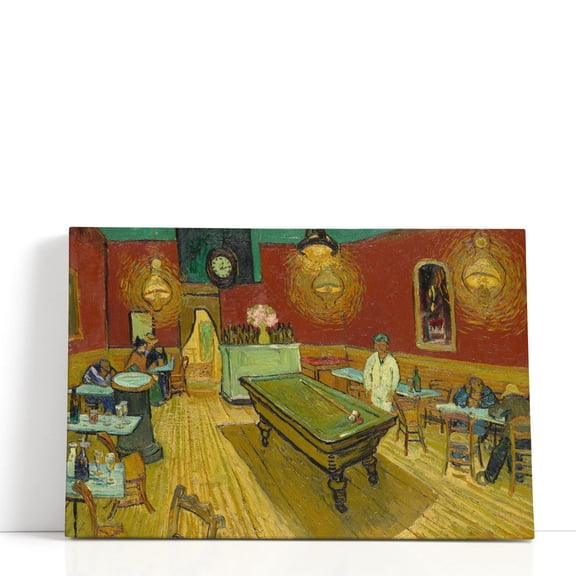 The Night Cafe, 1888 - Wrapped Canvas Print Wall Art | 24" W x 16" H