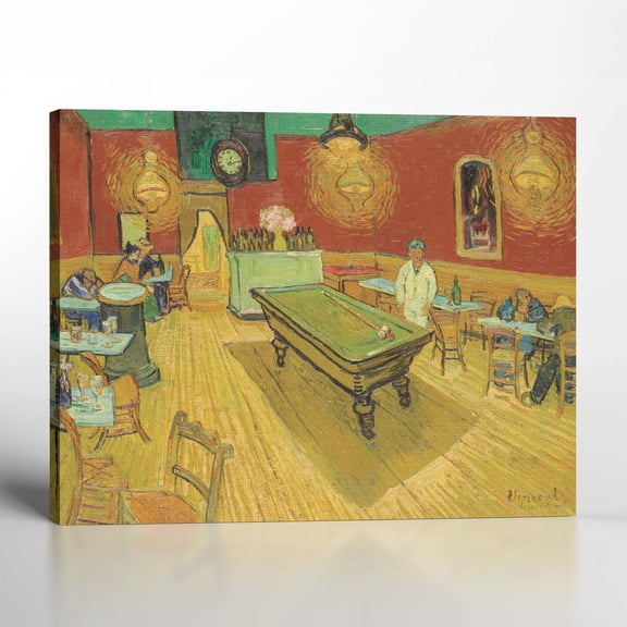 The Night Cafe in the Place Lamartine in Arles, Night Cafe Van Gogh, Van Gogh Wall Art, Ready To Hang for Living Room Home Wall Decor 11x14