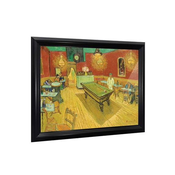 The Night Cafe in the Place Lamartine in Arles by Vincent Van Gogh, Framed Wall Art Print, Great Bar or Man Cave Decor, 11x14, 2447