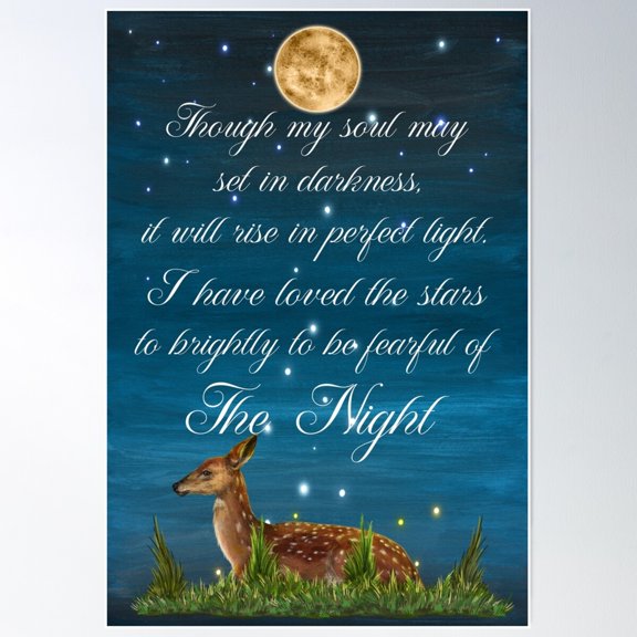 The Night Cottagecore Farmhouse Aesthetics Poster Wall Art, Modern Wall Decor For Living Room Bedroom, 8x12 UNFRAMED
