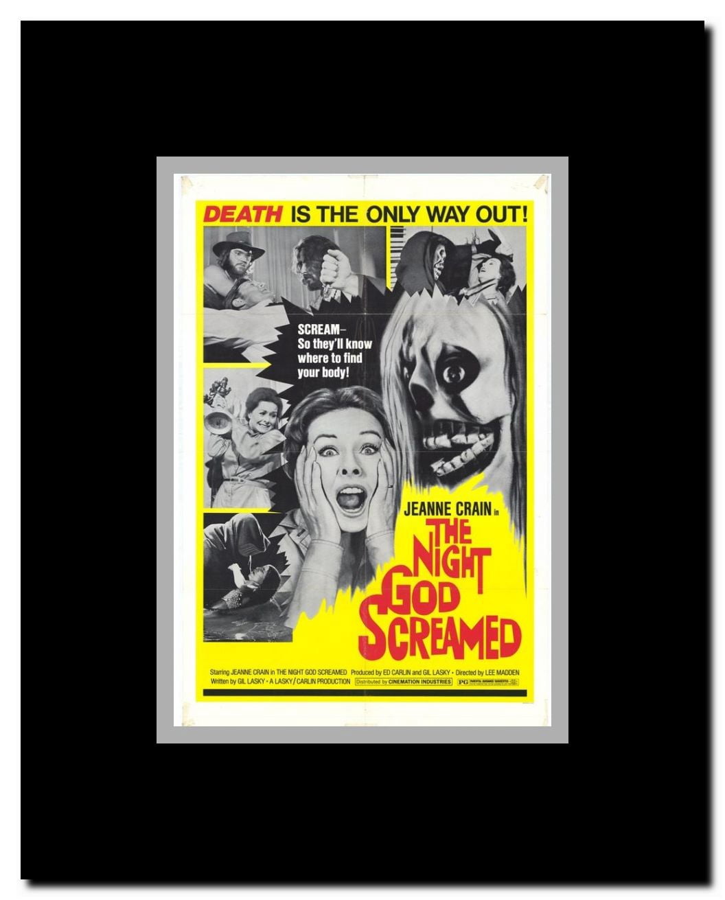 The Night God Screamed Framed Movie Poster