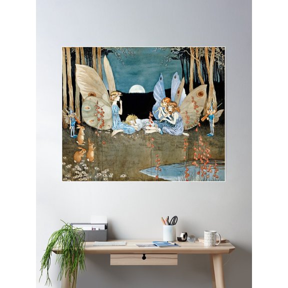 The Night'S Guards Ida Rentoul Outhwaite Poster Wall Art, Modern Wall Decor For Living Room Bedroom, 12x18 UNFRAMED