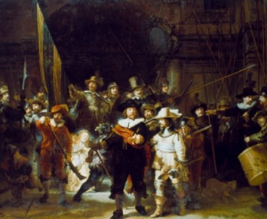 The Night Watch 1642 Rembrandt Harmensz van Rijn (1606-1669Dutch) Oil on canvas Rijksmuseum Amsterdam Canvas Art - (18 x 24)